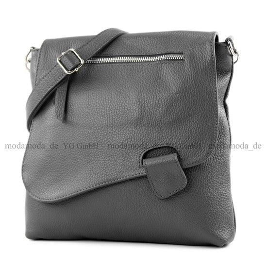 modamoda de - T146 - ital. Umhängetasche Schultertasche aus Leder