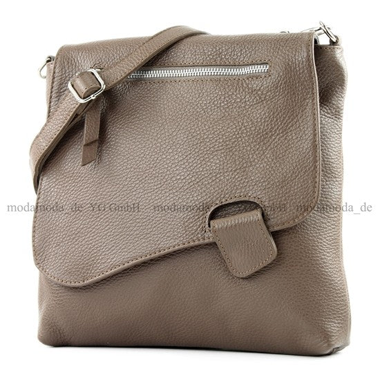 modamoda de - T146 - ital. Umhängetasche Schultertasche aus Leder