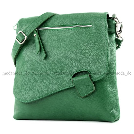 modamoda de - T146 - ital. Umhängetasche Schultertasche aus Leder