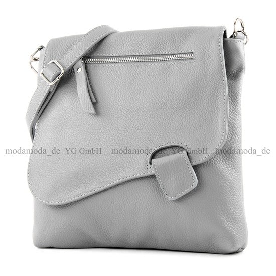 modamoda de - T146 - ital. Umhängetasche Schultertasche aus Leder