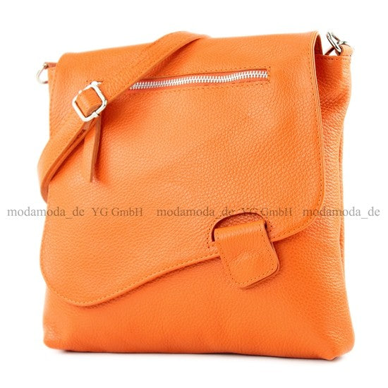 modamoda de - T146 - ital. Umhängetasche Schultertasche aus Leder