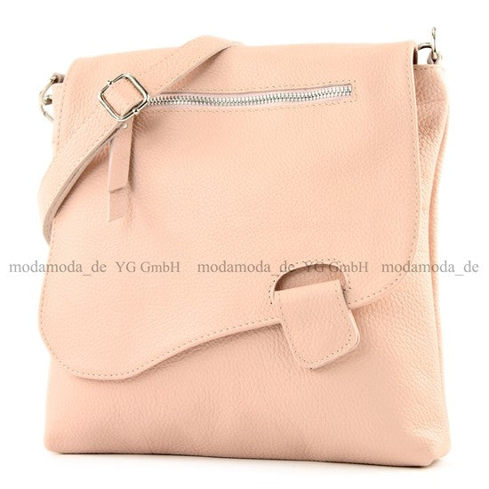 modamoda de - T146 - ital. Umhängetasche Schultertasche aus Leder