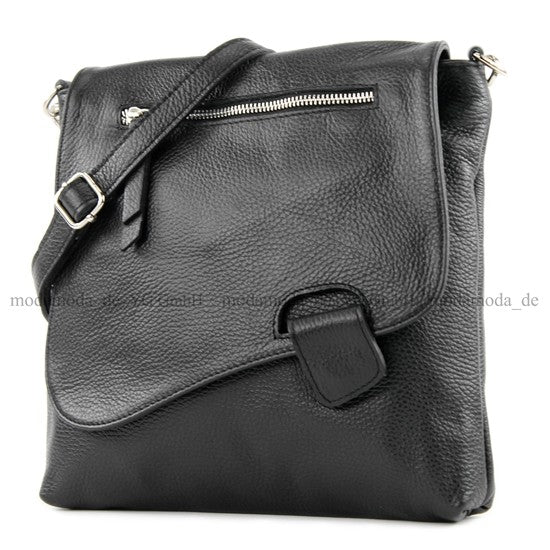 modamoda de - T146 - ital. Umhängetasche Schultertasche aus Leder
