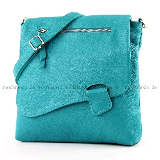 modamoda de - T146 - ital. Umhängetasche Schultertasche aus Leder