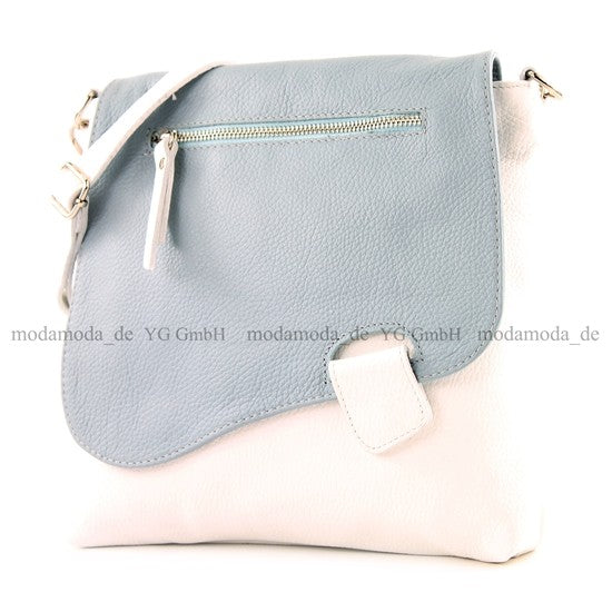 modamoda de - T146 - ital. Umhängetasche Schultertasche aus Leder