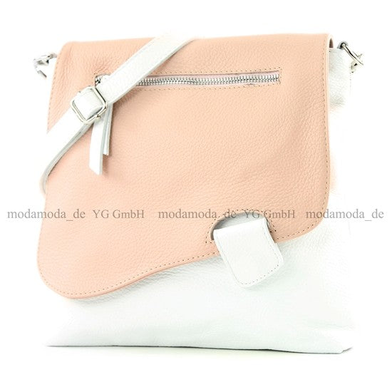modamoda de - T146 - ital. Umhängetasche Schultertasche aus Leder
