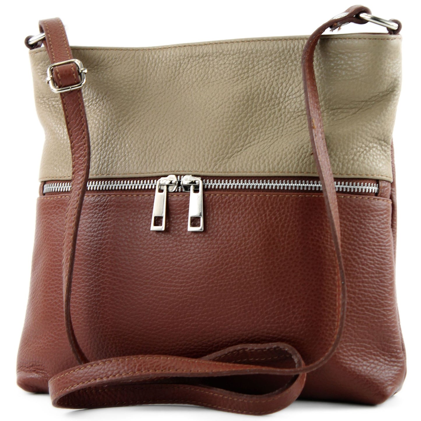 modamoda de T144 Damen Leder Umhängetasche Schultertasche Messenger bag handmade in Italy