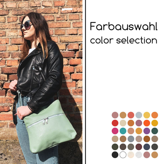 modamoda de T144 Damen Leder Umhängetasche Schultertasche Messenger bag handmade in Italy