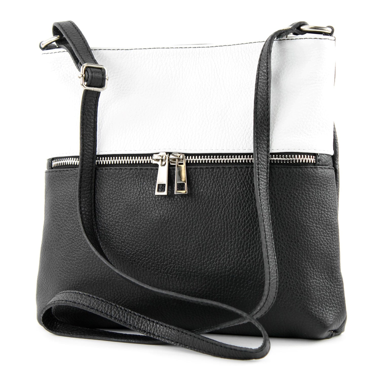 modamoda de T144 Damen Leder Umhängetasche Schultertasche Messenger bag handmade in Italy