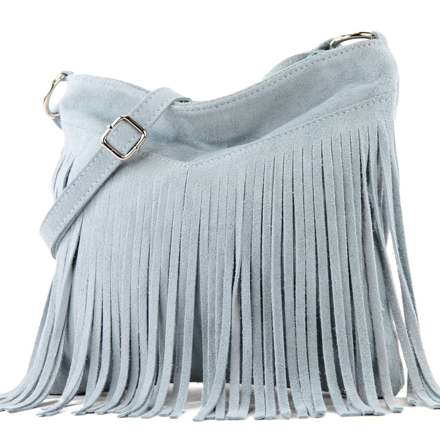 modamoda de -  T145 - ital Schultertasche Fransen Wildleder