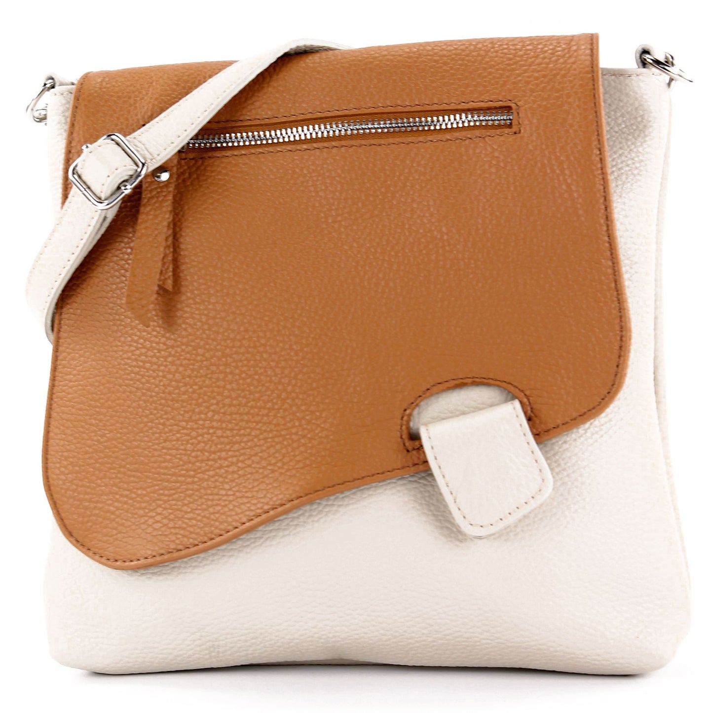 modamoda de - T146 - ital. Umhängetasche Schultertasche aus Leder