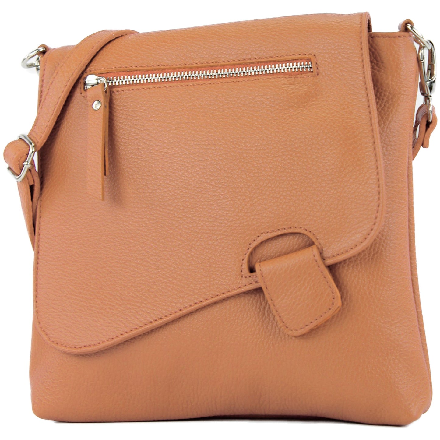 modamoda de - T146 - ital. Umhängetasche Schultertasche aus Leder