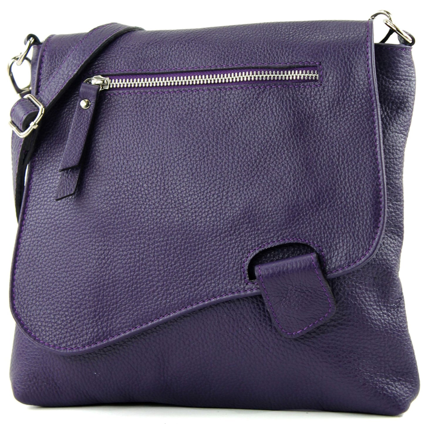 modamoda de - T146 - ital. Umhängetasche Schultertasche aus Leder
