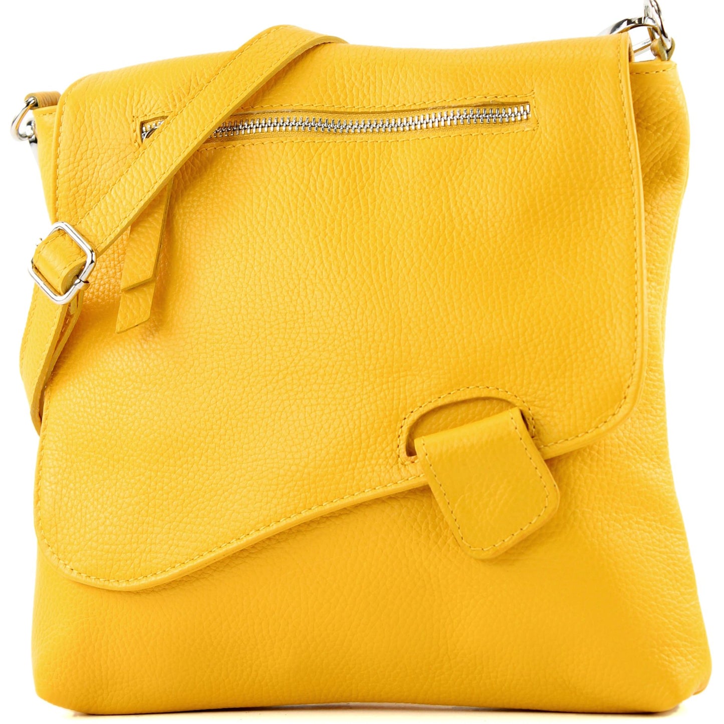 modamoda de - T146 - ital. Umhängetasche Schultertasche aus Leder