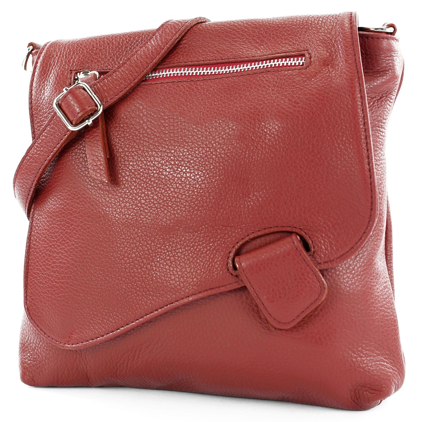 modamoda de - T146 - ital. Umhängetasche Schultertasche aus Leder