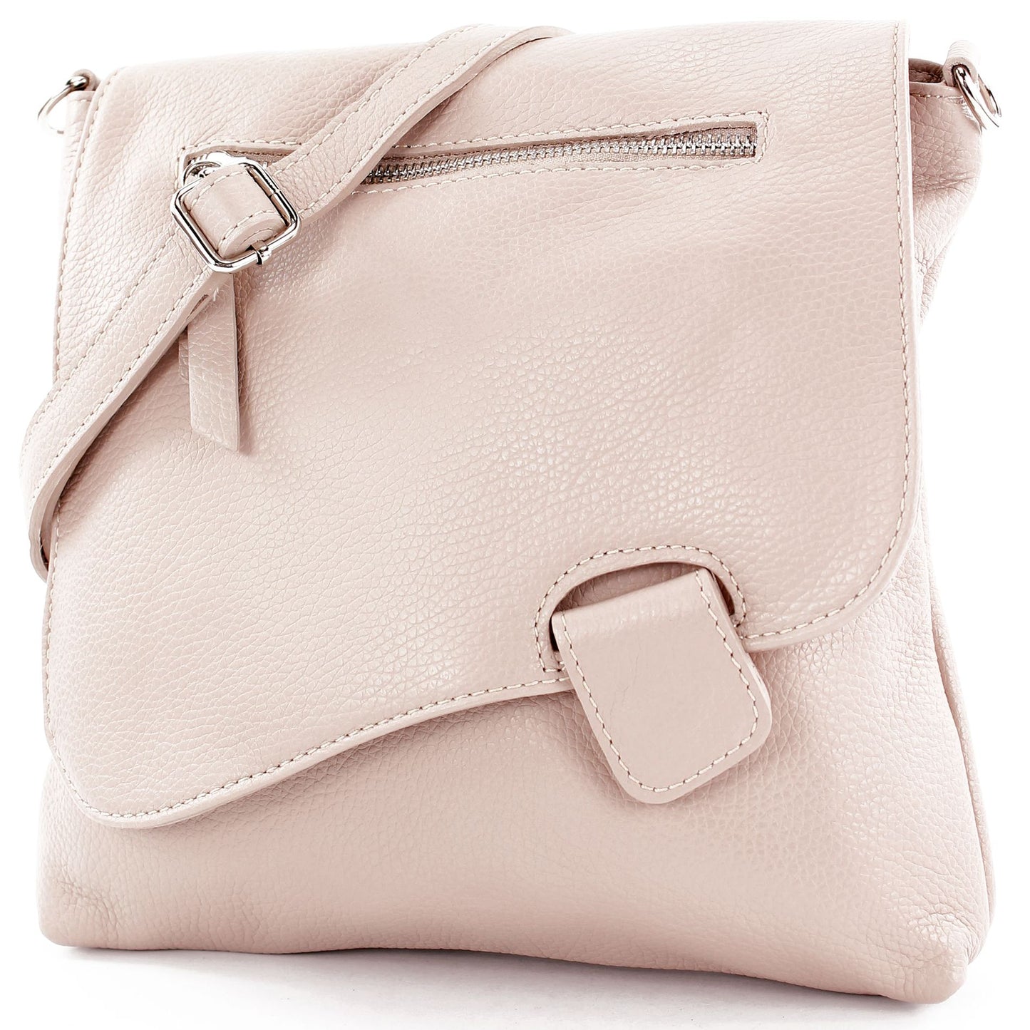 modamoda de - T146 - ital. Umhängetasche Schultertasche aus Leder