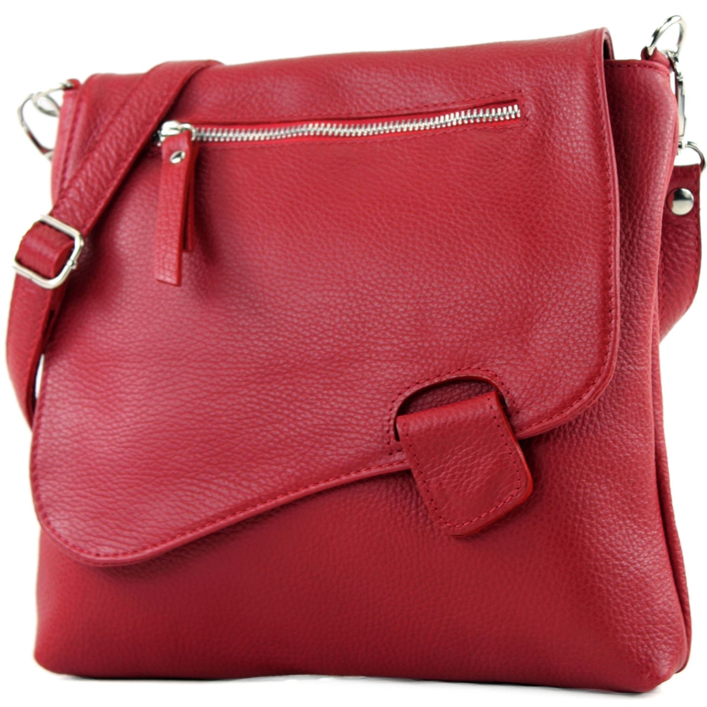 modamoda de - T146 - ital. Umhängetasche Schultertasche aus Leder