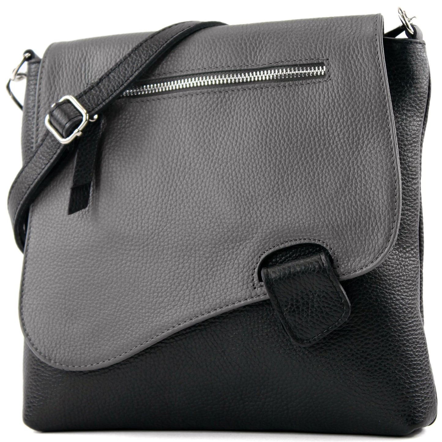 modamoda de - T146 - ital. Umhängetasche Schultertasche aus Leder
