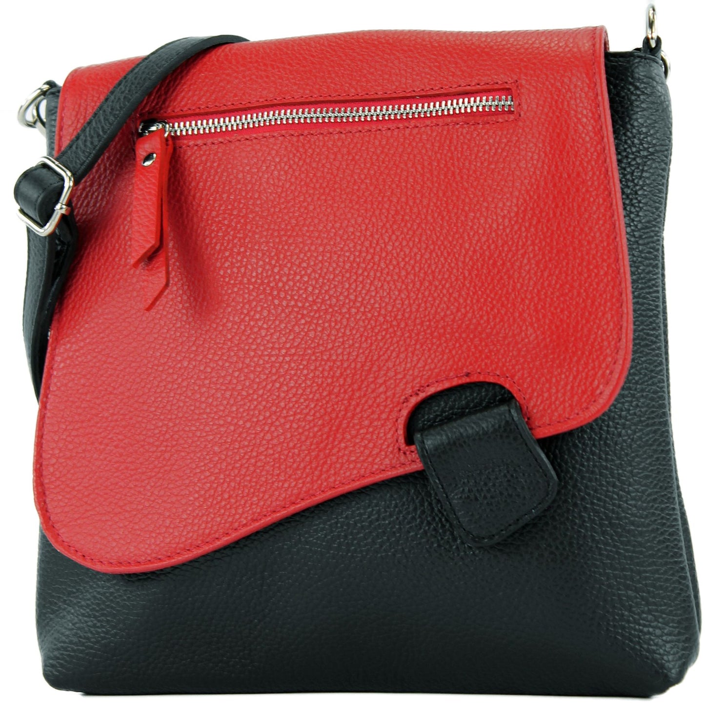 modamoda de - T146 - ital. Umhängetasche Schultertasche aus Leder