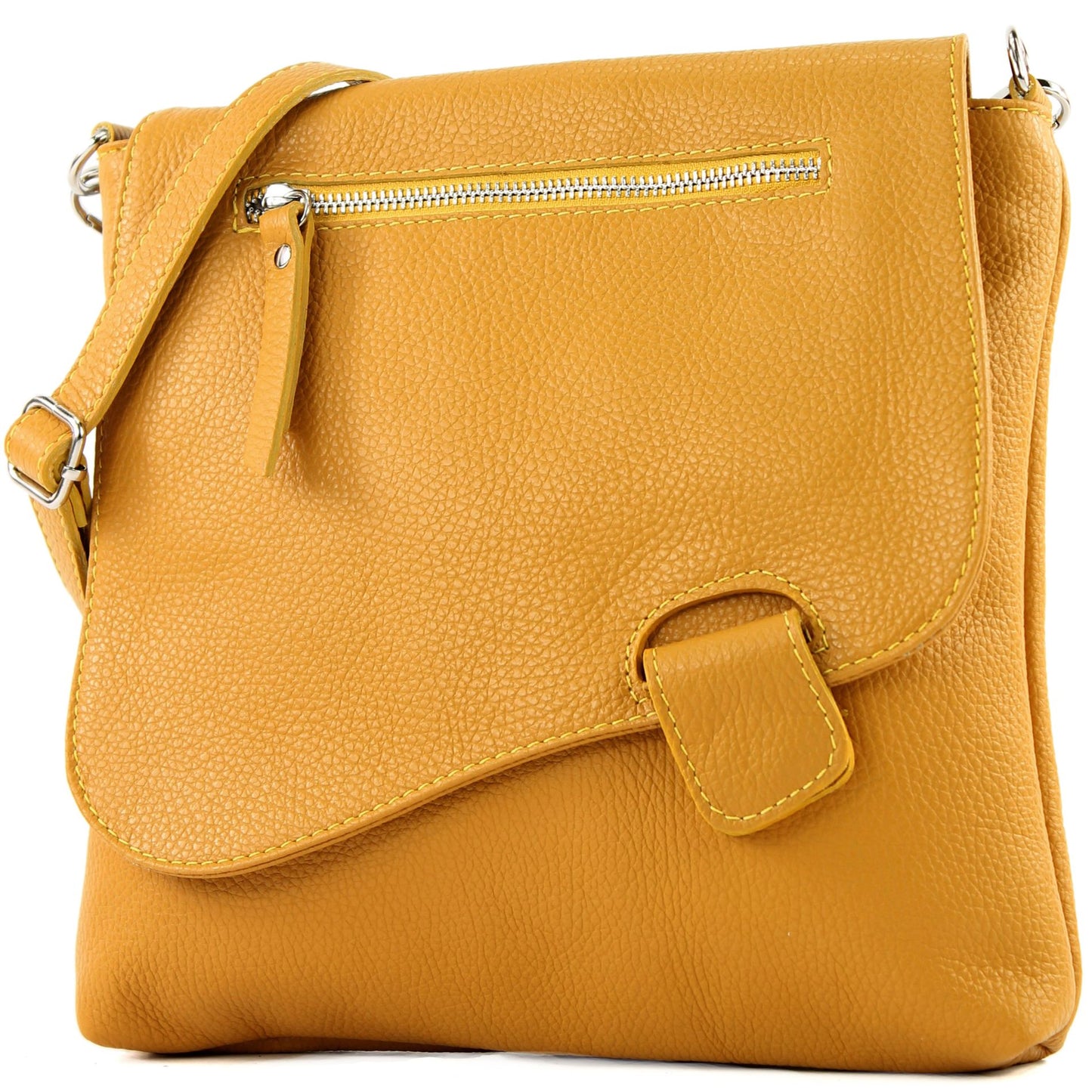modamoda de - T146 - ital. Umhängetasche Schultertasche aus Leder