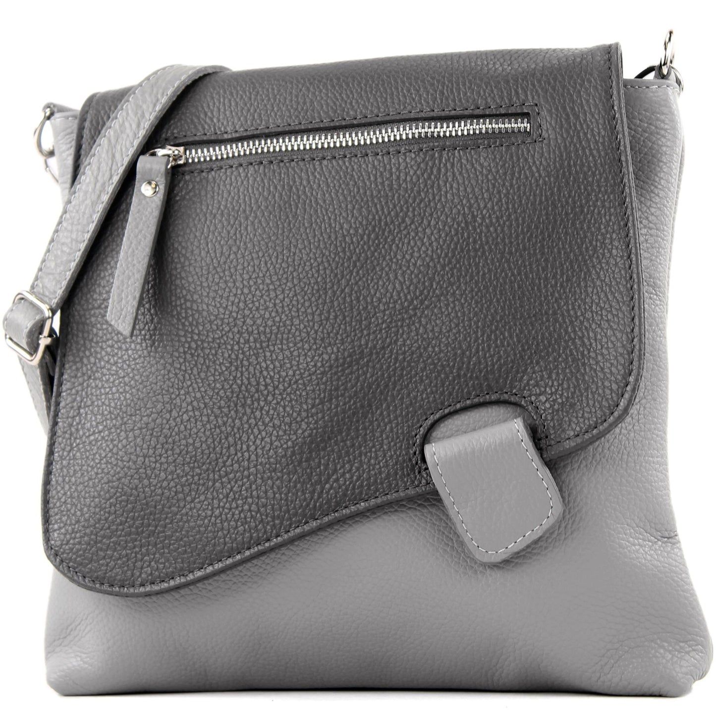 modamoda de - T146 - ital. Umhängetasche Schultertasche aus Leder