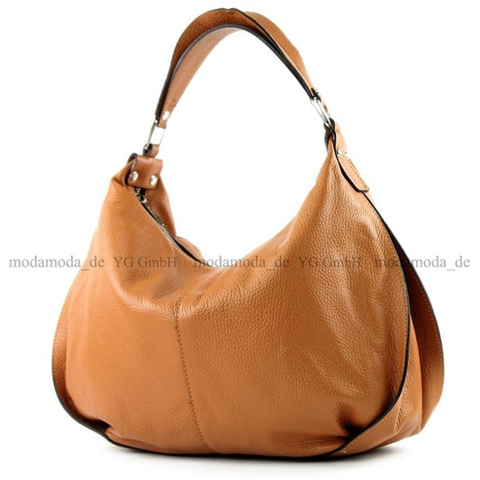 modamoda de - T149 - ital Henkeltasche Schultertasche aus Leder