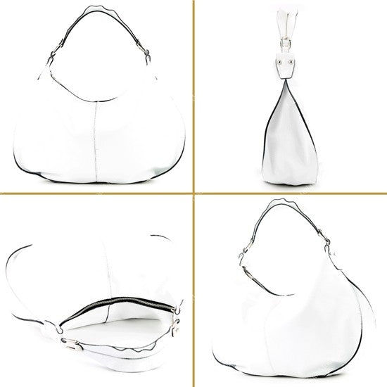 modamoda de - T149 - ital Henkeltasche Schultertasche aus Leder