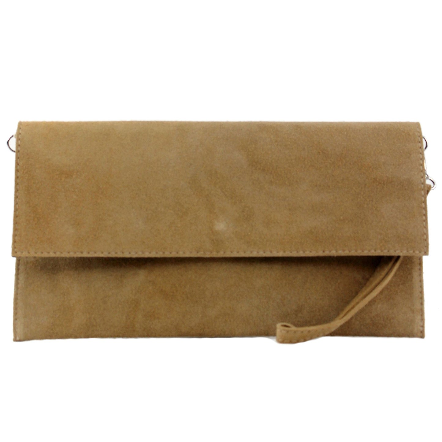 modamoda de - T151/M151 - ital. Clutch Wildleder / Leder Metallic