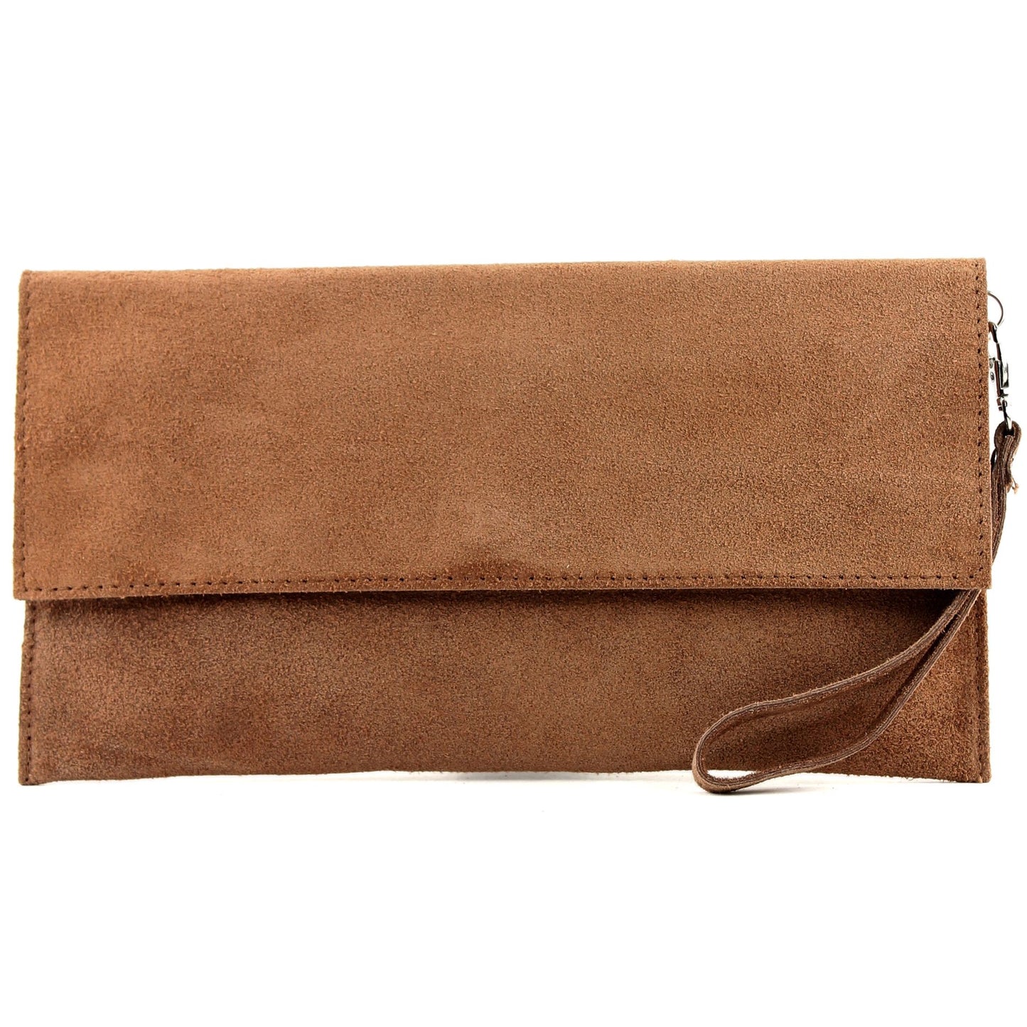 modamoda de - T151/M151 - ital. Clutch Wildleder / Leder Metallic