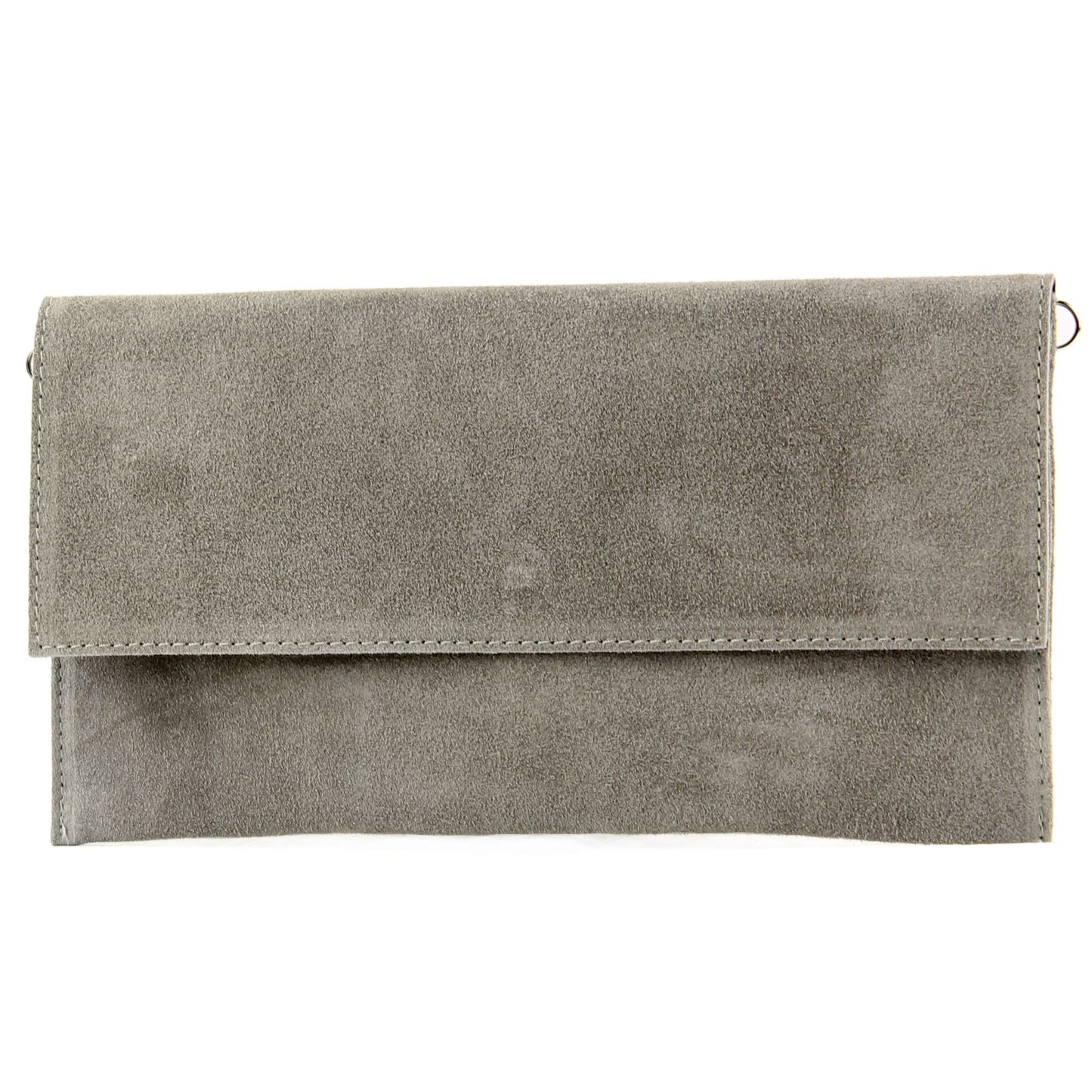 modamoda de - T151/M151 - ital. Clutch Wildleder / Leder Metallic