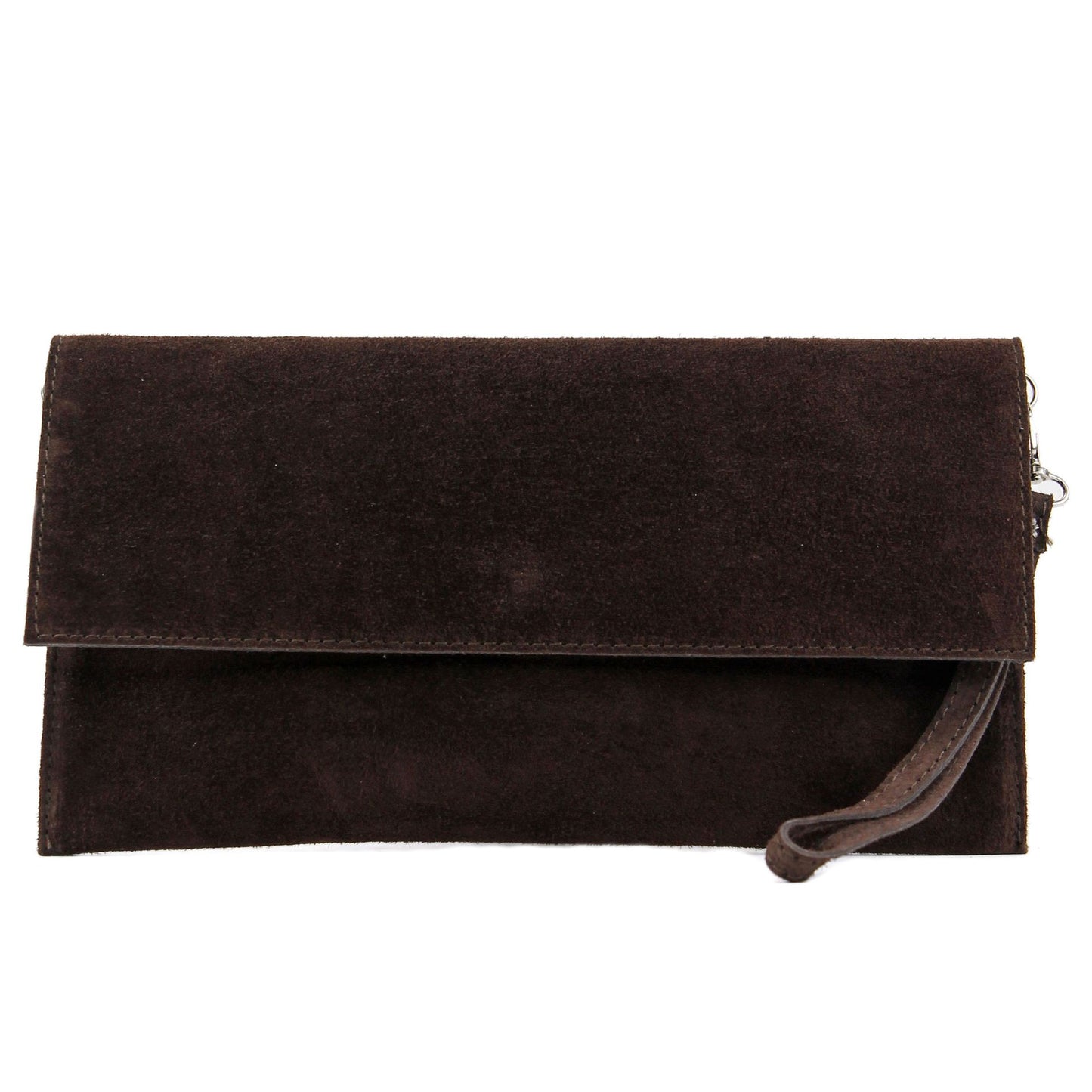 modamoda de - T151/M151 - ital. Clutch Wildleder / Leder Metallic