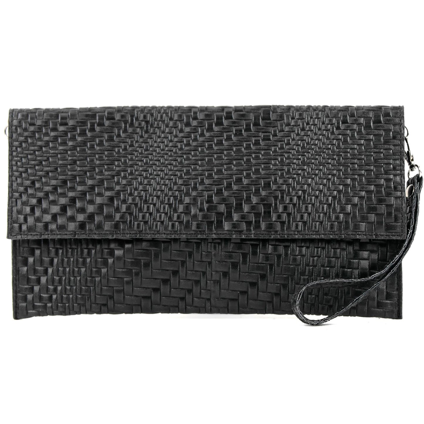 modamoda de - T151/M151 - ital. Clutch Wildleder / Leder Metallic