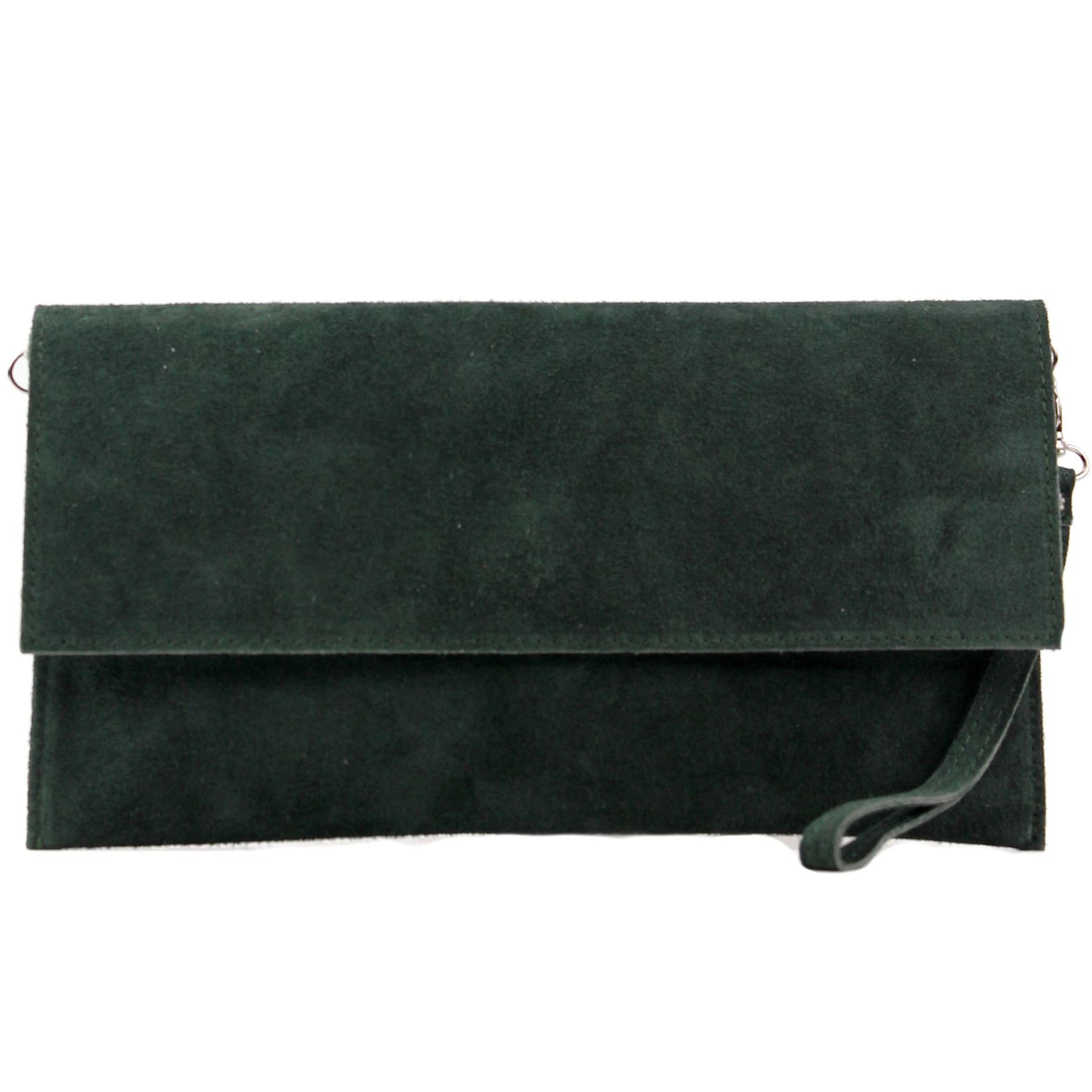 modamoda de - T151/M151 - ital. Clutch Wildleder / Leder Metallic