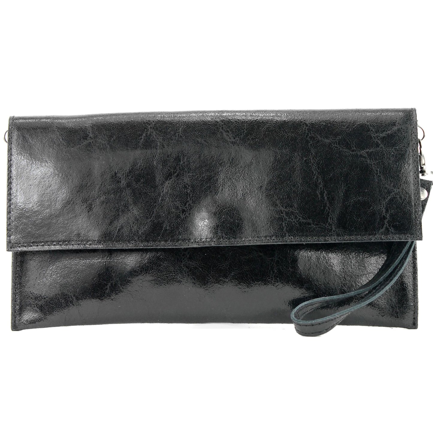 modamoda de - T151/M151 - ital. Clutch Wildleder / Leder Metallic