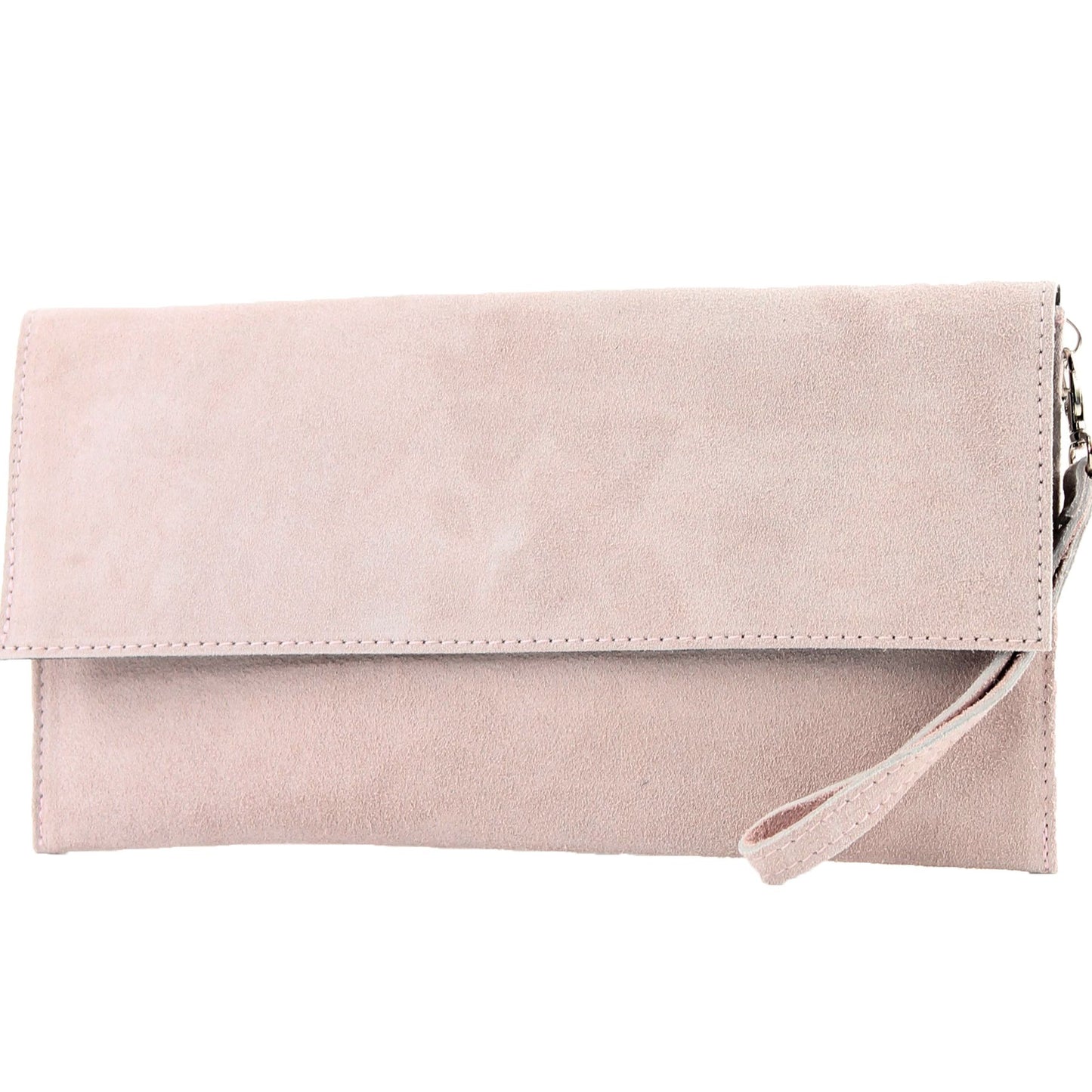 modamoda de - T151/M151 - ital. Clutch Wildleder / Leder Metallic