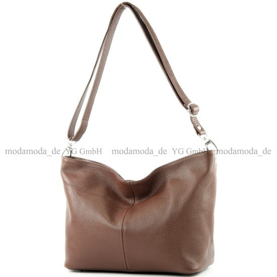 modamoda de - T157 - ital Umhängetasche Schultertasche Leder