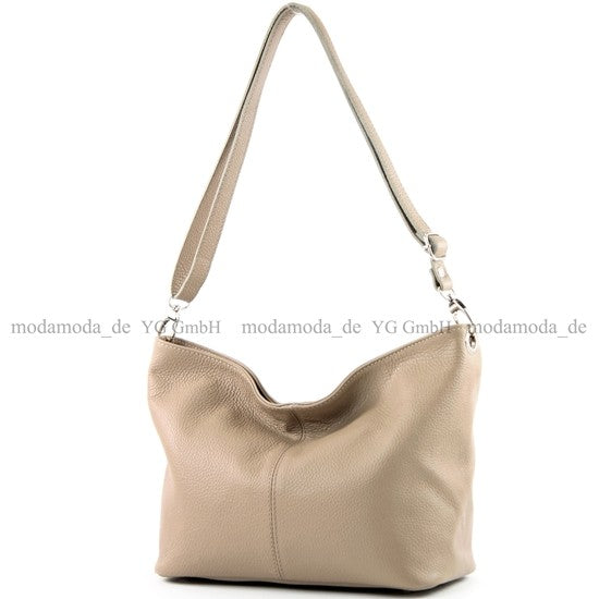modamoda de - T157 - ital Umhängetasche Schultertasche Leder
