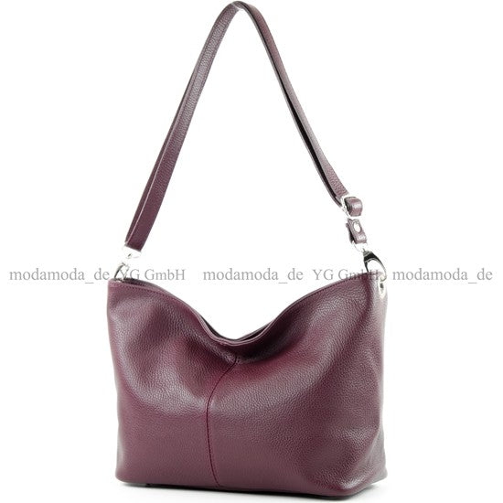 modamoda de - T157 - ital Umhängetasche Schultertasche Leder