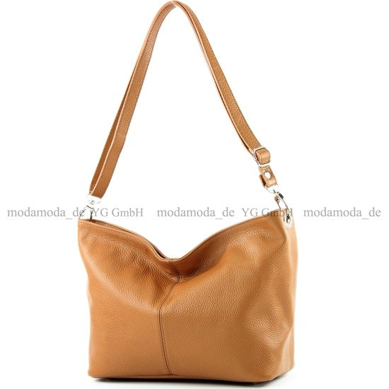 modamoda de - T157 - ital Umhängetasche Schultertasche Leder