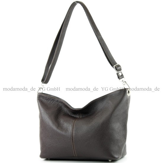 modamoda de - T157 - ital Umhängetasche Schultertasche Leder