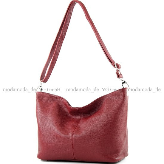 modamoda de - T157 - ital Umhängetasche Schultertasche Leder