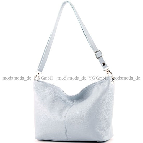 modamoda de - T157 - ital Umhängetasche Schultertasche Leder
