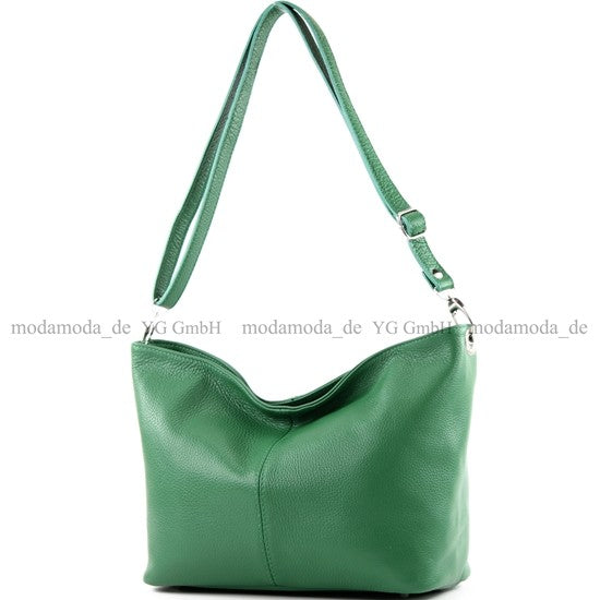 modamoda de - T157 - ital Umhängetasche Schultertasche Leder