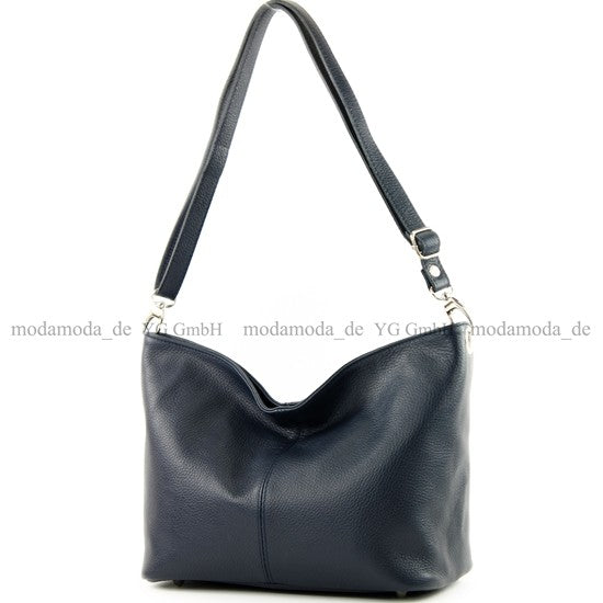modamoda de - T157 - ital Umhängetasche Schultertasche Leder