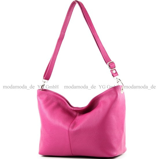 modamoda de - T157 - ital Umhängetasche Schultertasche Leder