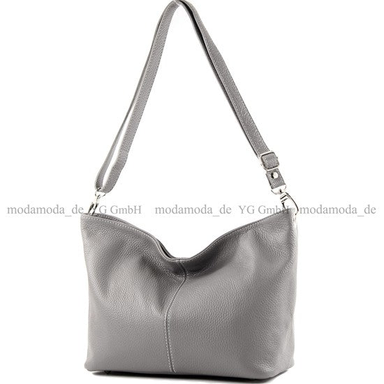 modamoda de - T157 - ital Umhängetasche Schultertasche Leder