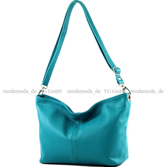 modamoda de - T157 - ital Umhängetasche Schultertasche Leder