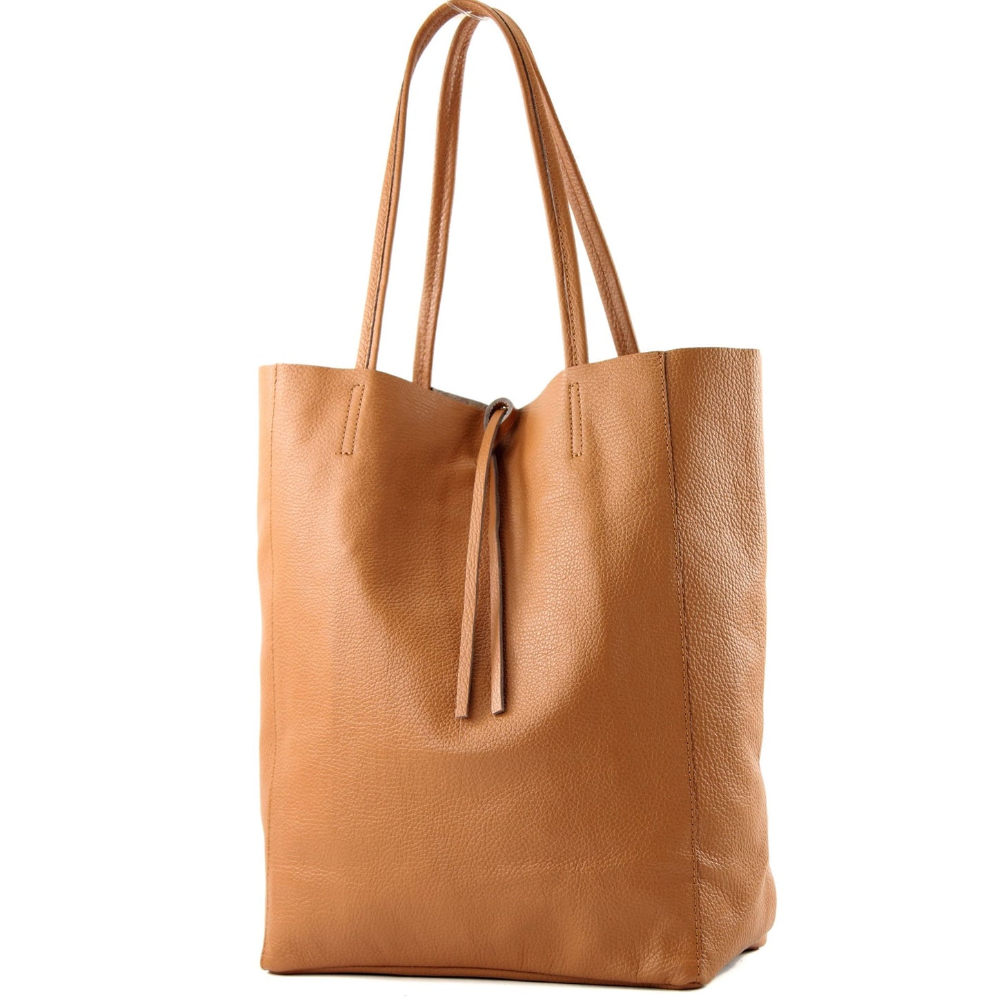 modamoda de T163 Damen Leder Shopper Schultertasche Large mit Innentasche handmade in Italy