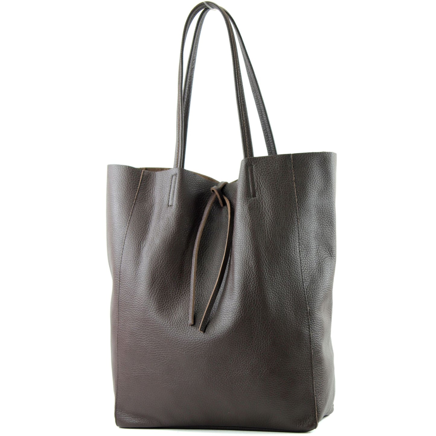 modamoda de T163 Damen Leder Shopper Schultertasche Large mit Innentasche handmade in Italy