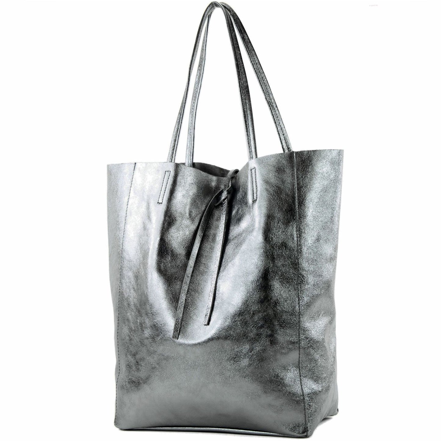 modamoda de T163 Damen Leder Shopper Schultertasche Large mit Innentasche handmade in Italy
